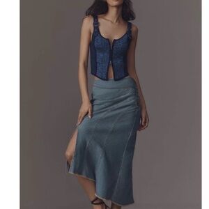 Anthropologie Pilcro Assymetrical Slip Skirt